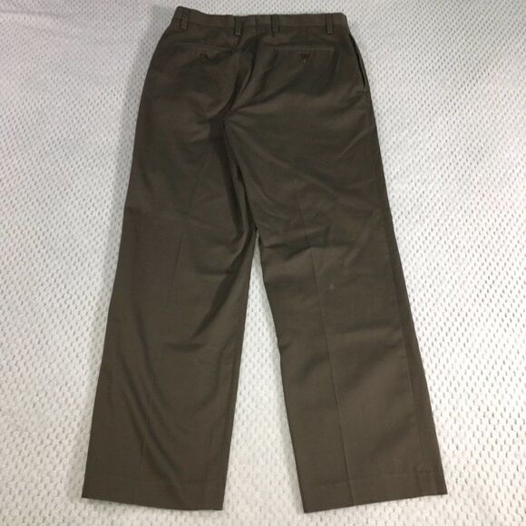 Eddie Bauer Dress Pants Brown Flat Front Classic Fit 34x34 - Picture 2 of 9